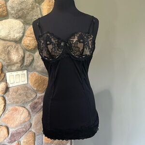 Victoria's Secret Black Lace Chemise 36C